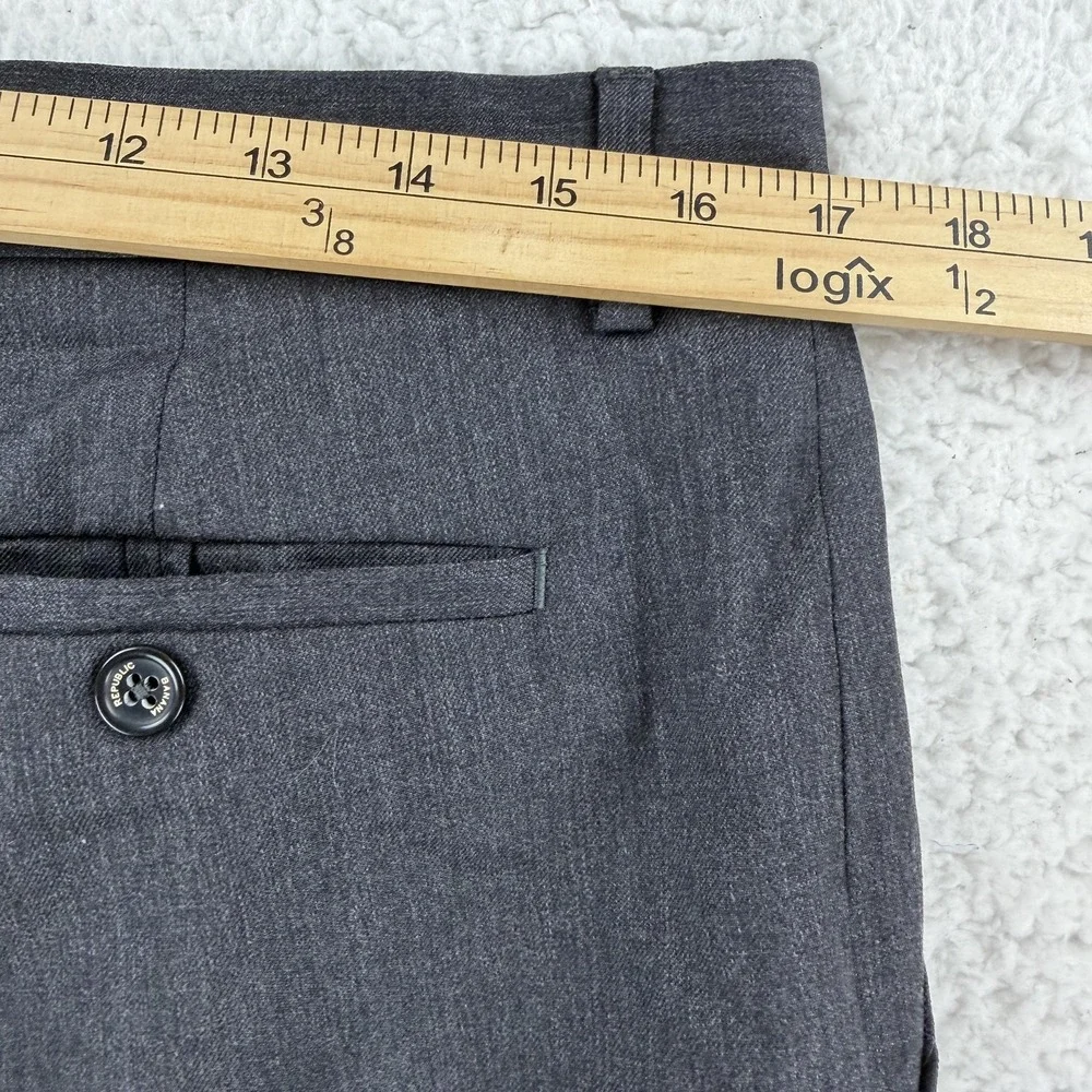 Banana Republic Dress Pants Mens 33x30 Gray Slim Fit Wool Lined Office Wear‎
